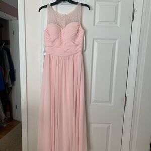 Azazie Aliyah blushing pink formal dress